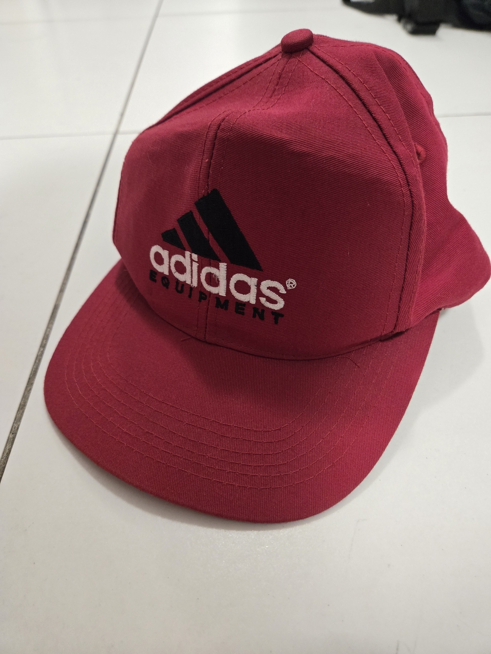 Adidas Burgundy Cap with Black Logo One Size